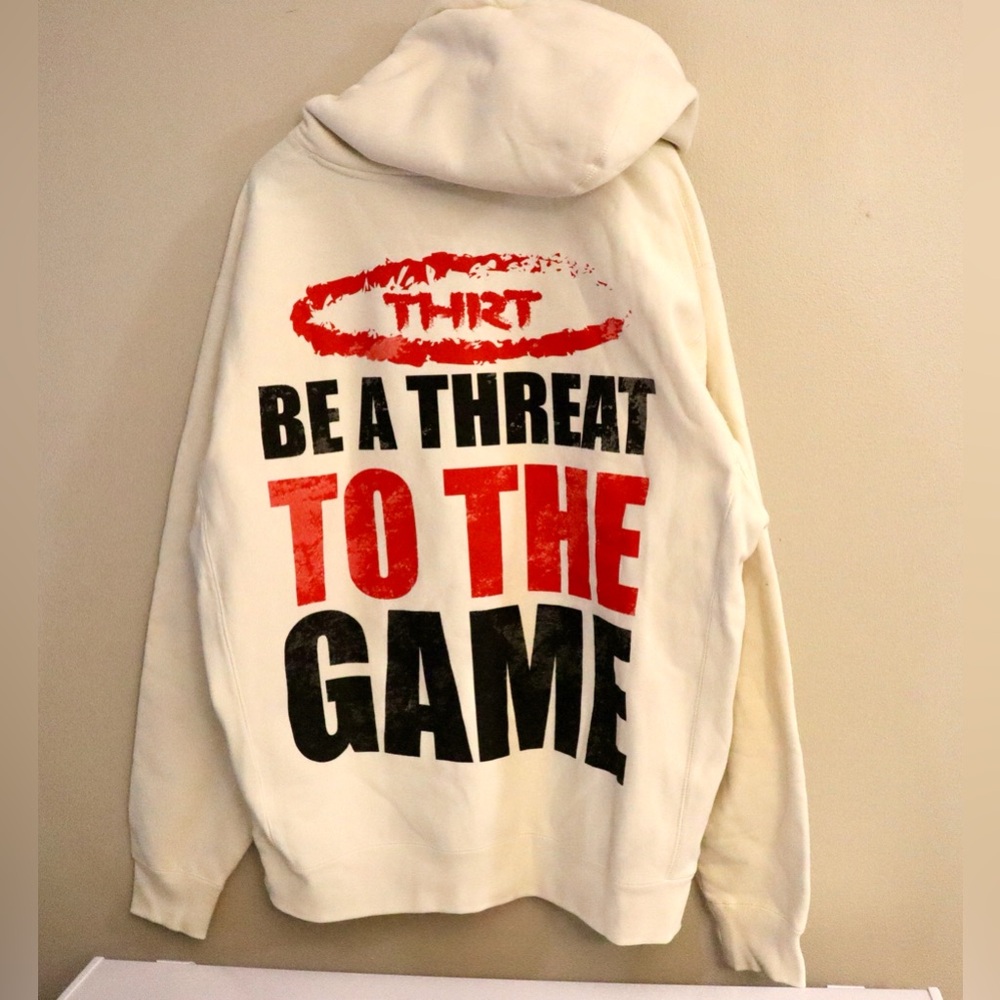 RICK ROSS THRT Brand Cream Hoodie Heavyweight NWOT